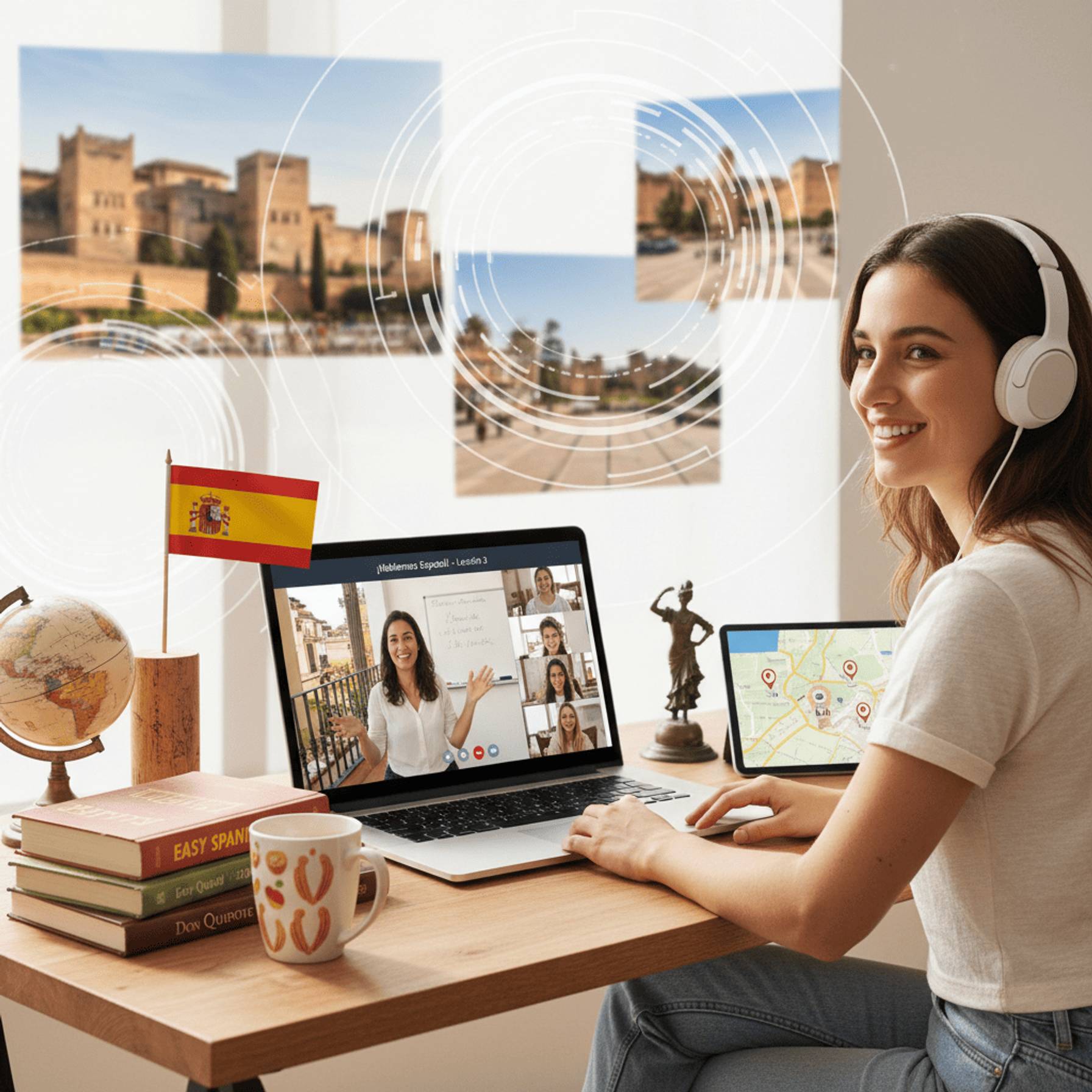 Španělské Slunce - jazyková škola specializovaná na výuku španělštiny online. 