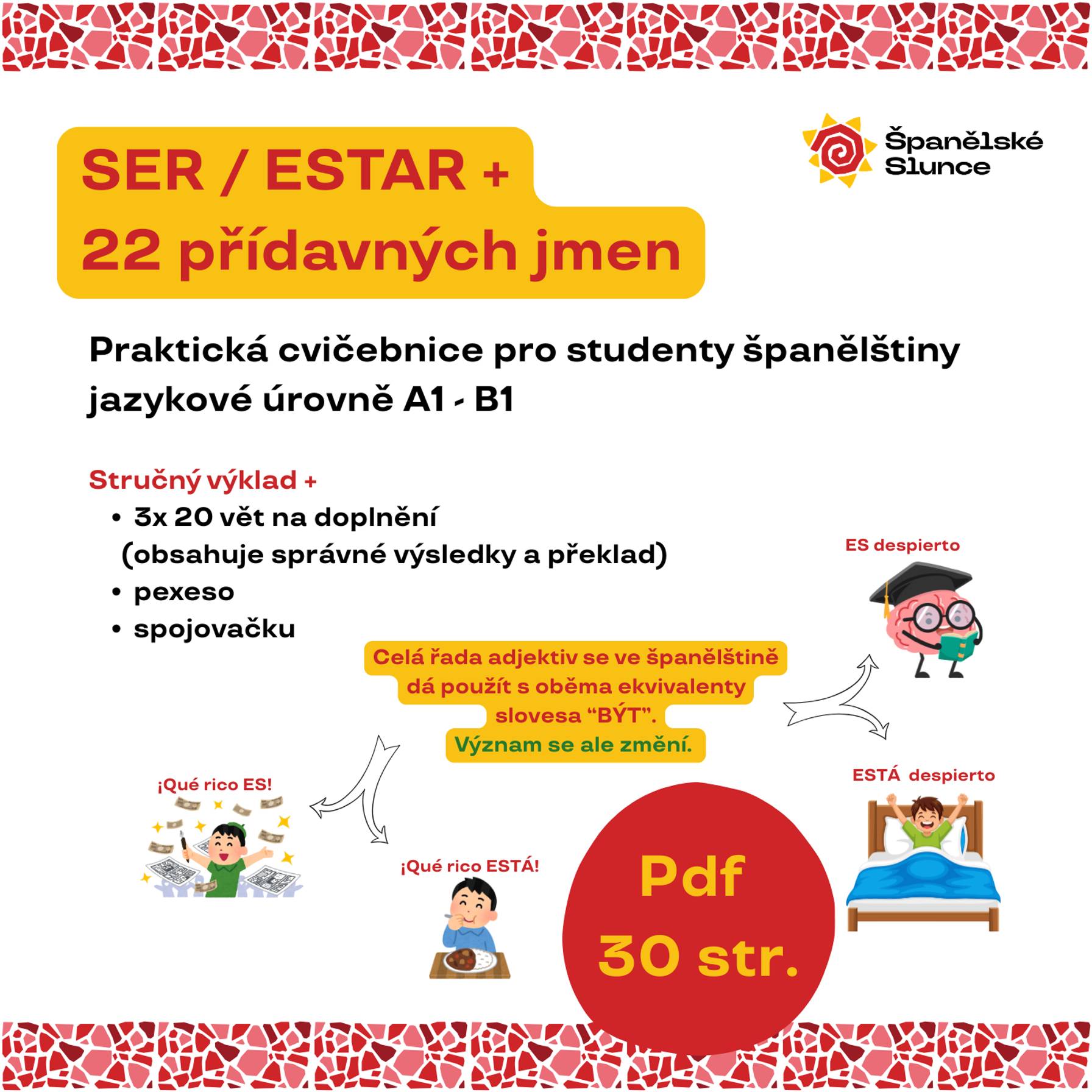 Cvičebnice SER / ESTAR jednoduše do emailu - obsahuje i pexeso a spojovačku 